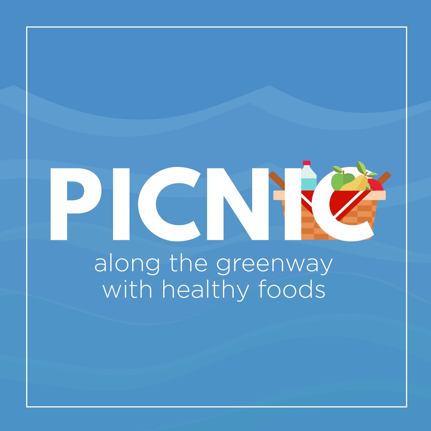 Picnic along the greenway with healthy foods